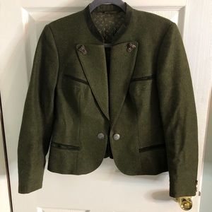 Vintage Olive Green Women's German Moden Jole jacket